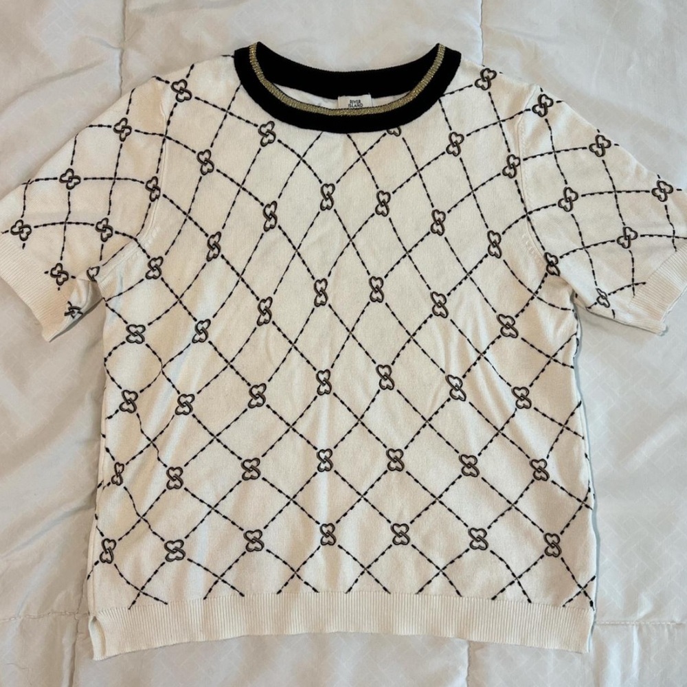 River Island top jumper with contrast trim. Size UK 10 (US M)